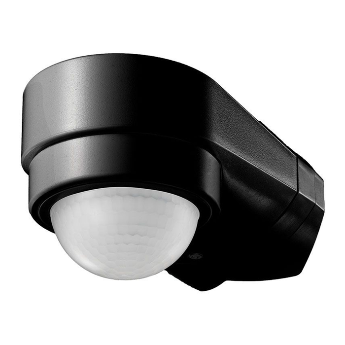 HOFTRONIC PIR motion sensor with twilight switch 240° range 10 meter Maximum 600 Watt surface color black IP65