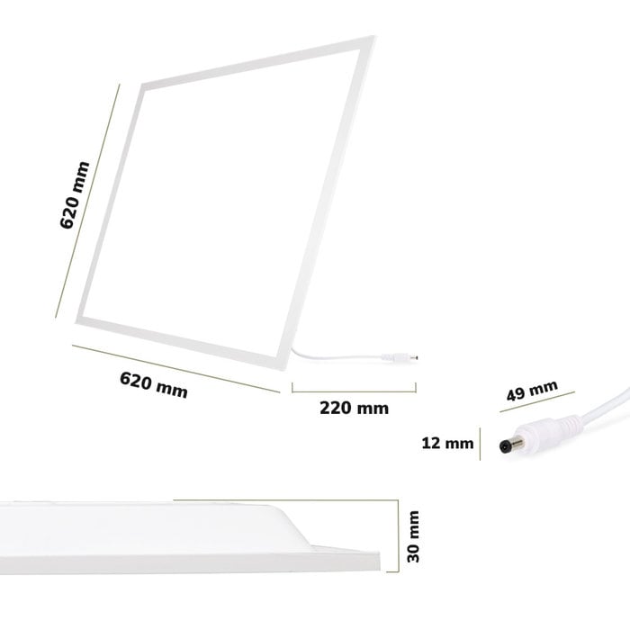 HOFTRONIC LED Paneel 62x62 36 Watt 4000K UGR<19 5 year warranty