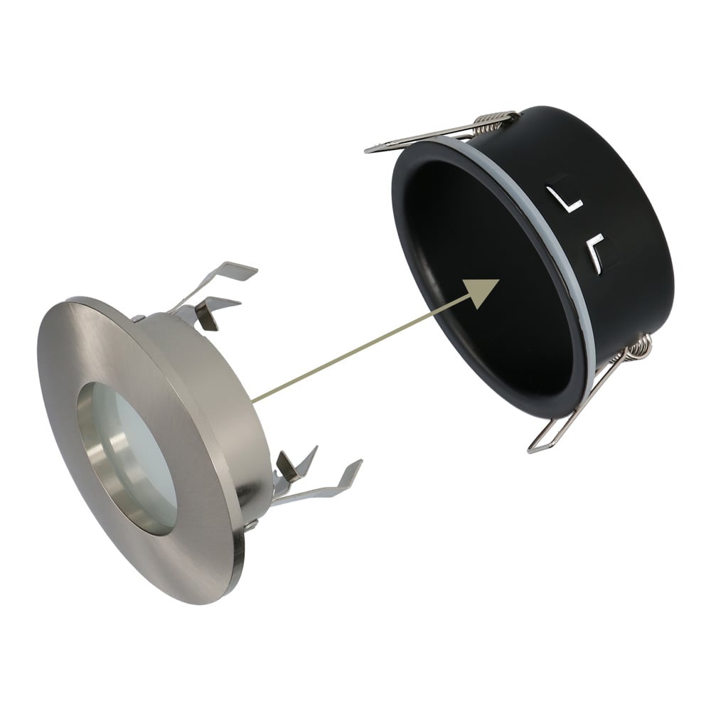 medley Blind Stralend Dimmable IP44 LED downlight Vegas stainless - HOFTRONIC