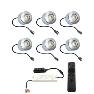 Complete set 6x3W dimmable LED porch lights Navarra IP44 Complete set 6x3W dimmable LED porch lights Navarra IP44