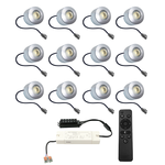 HOFTRONIC Complete set 12x3W dimbare LED in/opbouwspots Navarra IP44