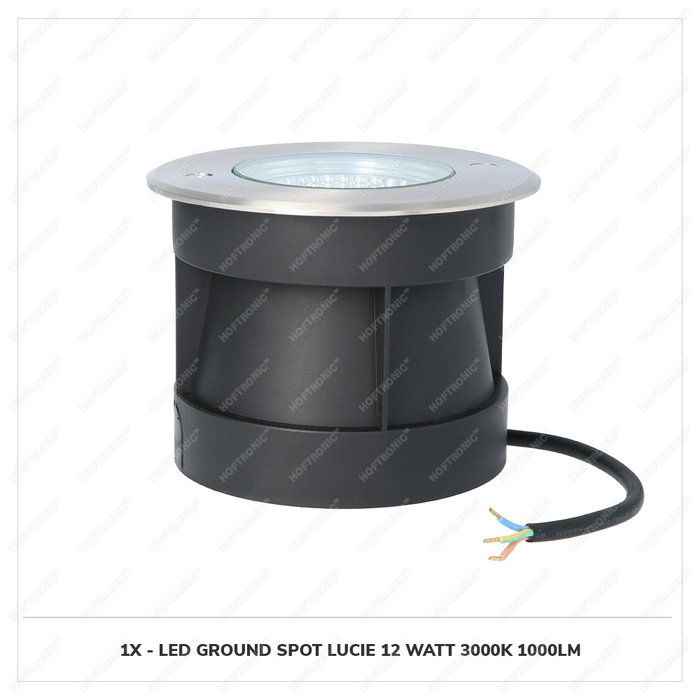 HOFTRONIC Lucie LED Ground spot stainless steel round 12 Watt 3000K 1000lm IP67