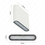 HOFTRONIC Dimmable LED Wall Light Dallas S White