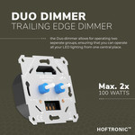 HOFTRONIC LED Duo dimmer trailing edge 2x100W maximum