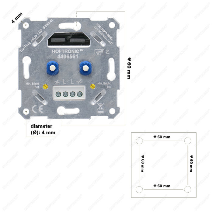 HOFTRONIC LED Duo dimmer trailing edge 2x100W maximum