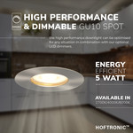 HOFTRONIC Dimbare IP65 LED inbouwspot Bari RVS