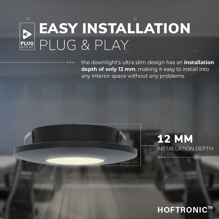 HOFTRONIC Dimmable LED Downlight Pavo Black