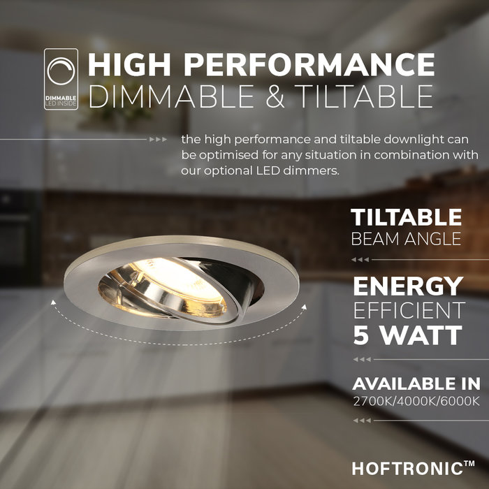 HOFTRONIC Dimmable LED downlight Lublin