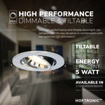 HOFTRONIC Dimbare LED inbouwspot Maya chroom