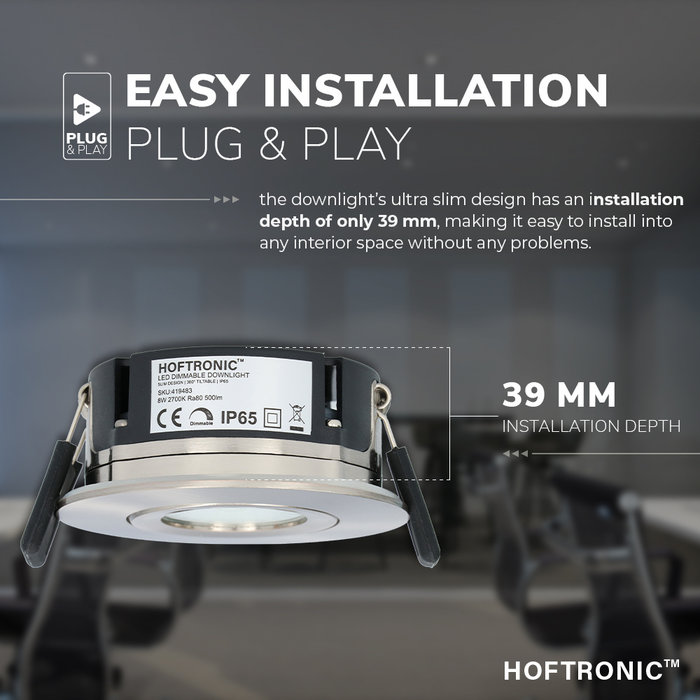 HOFTRONIC Dimbare IP65 LED inbouwspot Napels RVS