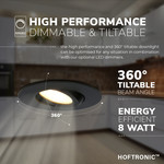 HOFTRONIC Dimmable IP65 LED Downlight Napels black