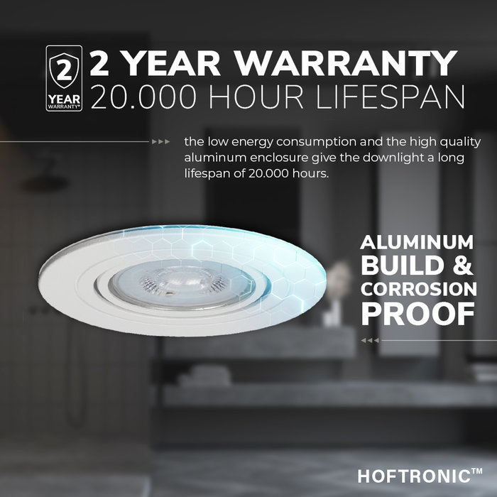 HOFTRONIC Dimmable LED downlight Pittsburg white