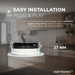 HOFTRONIC Dimmable IP44 LED Downlight Rome white