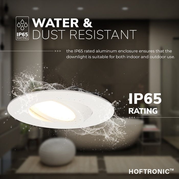 HOFTRONIC Dimbare IP65 LED inbouwspot Napels wit