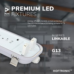 HOFTRONIC IP65 LED T8 luminaire 120 cm double