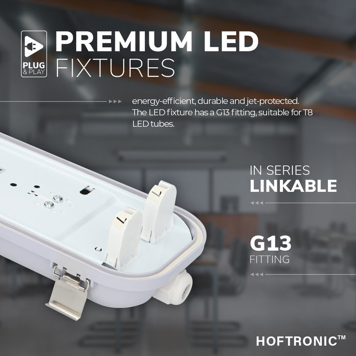 HOFTRONIC IP65 LED T8 TL Armatuur 150 cm dubbel