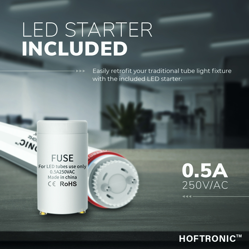 HOFTRONIC™ LED T8 (G13) tube 120 cm - 12-18 Watt - 3600 Lumen - 6000K  replaces 150W (150W/860) Flicker-free - 200lm/W