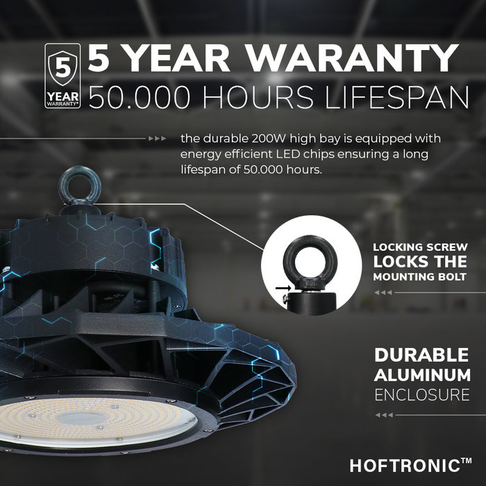 HOFTRONIC LED High Bay Fragma 160lm/W Dimbaar 5 jaar garantie