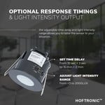 HOFTRONIC PIR motion sensor with twilight switch 360° range 8 meter Maximum 600 Watt IP20 recessed color black