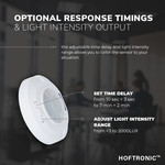 HOFTRONIC PIR motion sensor with twilight switch 360° range 8m Maximum 200 Watt IP20 surface mounted color white