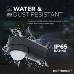 HOFTRONIC PIR motion sensor with twilight switch 240° range 10 meter Maximum 600 Watt surface color black IP65