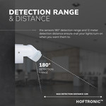 HOFTRONIC PIR motion sensor with twilight switch 180° range 12 meter Maximum 600 Watt surface white IP65