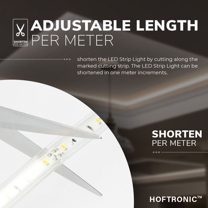 HOFTRONIC Dimmable LED Light Hose - IP65 Plug & Play - Flex60 Series - 3000K