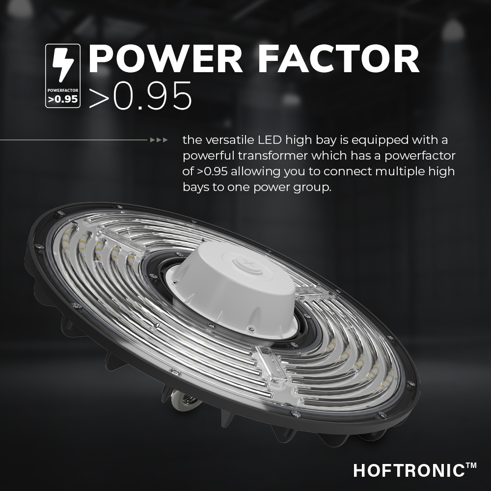 HOFTRONIC LED High bay 120° IP65 Dimmable 5700K 200lm/W Hoftronic™ Powered  5 year warranty
