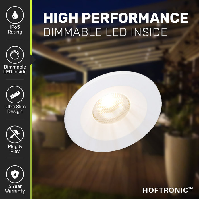 HOFTRONIC Dimbare LED inbouwspot Cadiz - Wit