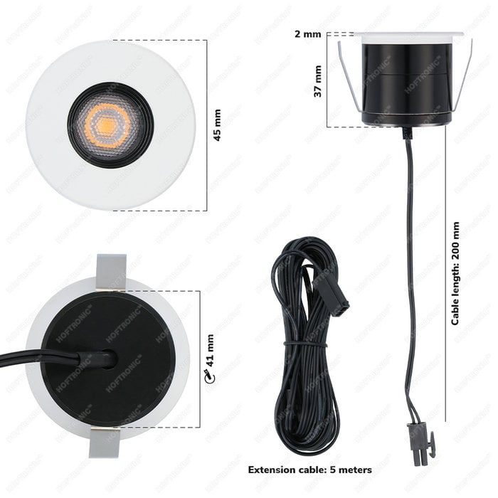 HOFTRONIC Dimmable LED recessed spotlight Betty - White