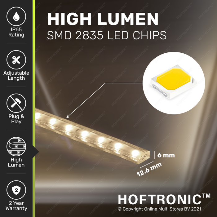 HOFTRONIC Dimbare LED Strip - IP65 Plug & Play - Flex60 Series - 4000K