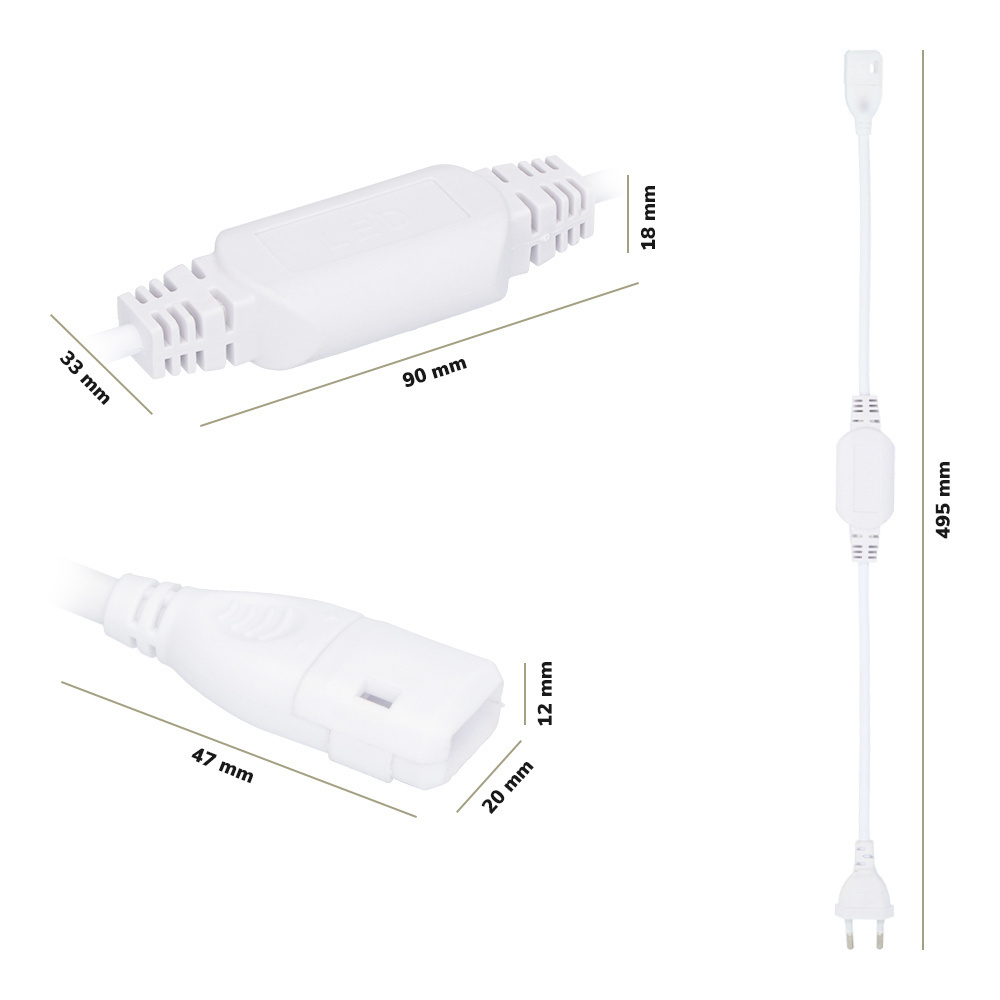 Dimbare LED Strip - IP65 Plug & Play - Flex120 Series - 3000K - HOFTRONIC LED