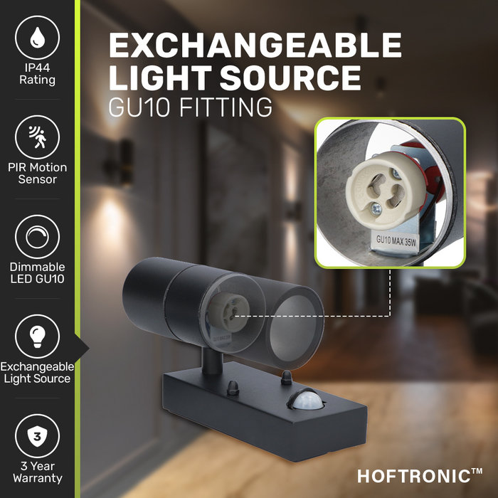 HOFTRONIC LED Wall light Blenda with sensor - 4000K
