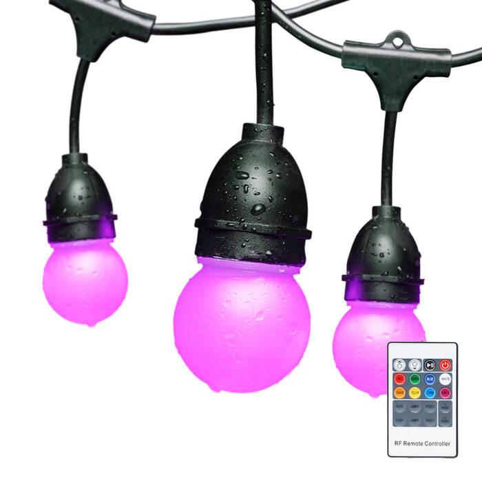 HOFTRONIC LED String Light - 12 RGB LEDs - 6.6m - IP65 Suitable for outdoor use
