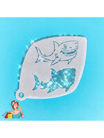 MRQ - Stencils Sharkey Shark 2steps Large Facepaint Stencil