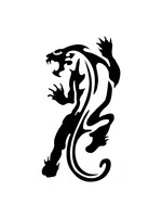 Ybody Tiger Climbing Glittertattoo stencil per set à 5 stuks