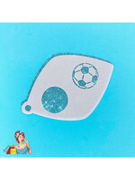 MRQ - Stencils Voetbal Schminksjabloon 2staps Medium Soccer Facepaint Stencil
