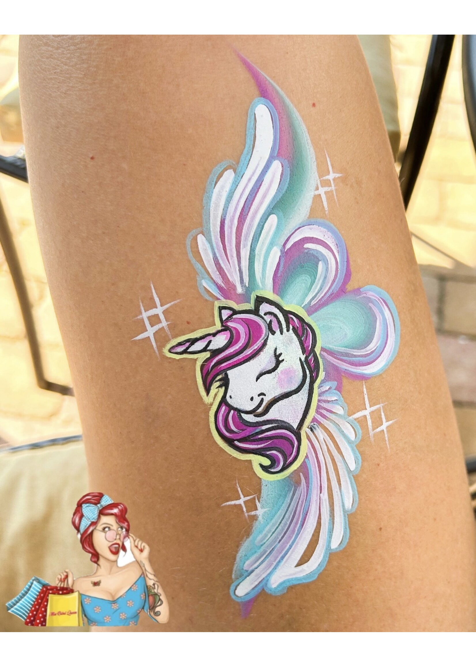 MRQ - Stencils Unique the Unicorn 3steps Large Facepaint Stencil