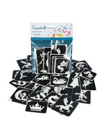 Superstar Glitter tattoo stencils XL Fairytale 24 pcs