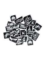 Superstar On the Road XL Glitter Tattoo Stencils 24 pcs