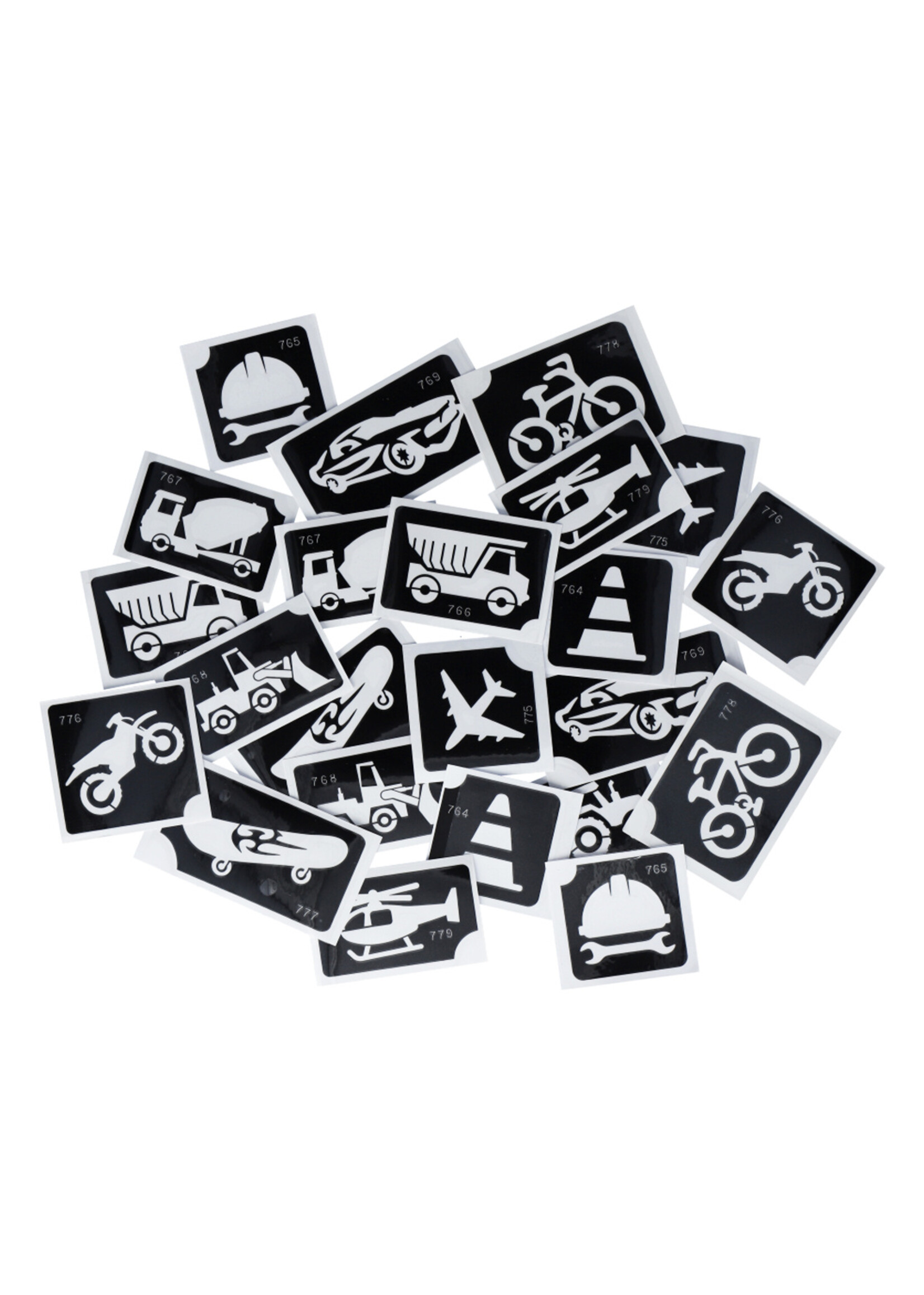 Superstar On the Road XL Glitter Tattoo Stencils 24 pcs