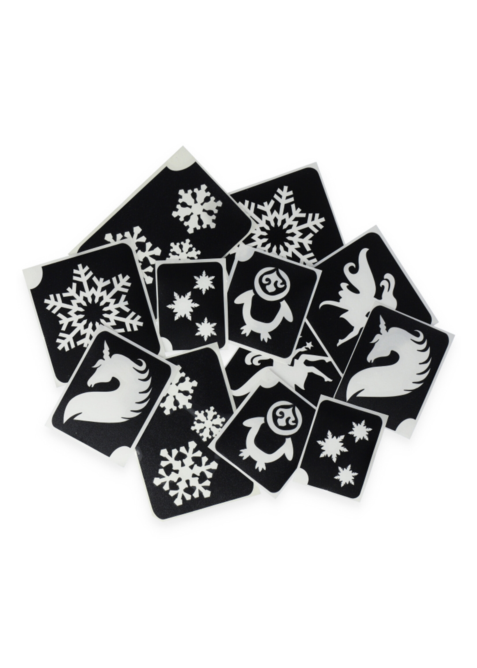 Superstar Winter Fair Glitter Tattoo Stencils (12 pcs)