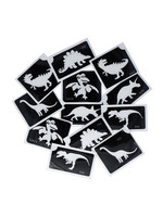 Superstar Dino Glitter Tattoo Stencils (12 pcs)