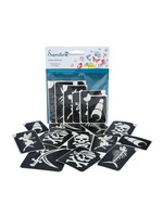 Superstar Glitter tattoo stencils Pirate 12 pcs