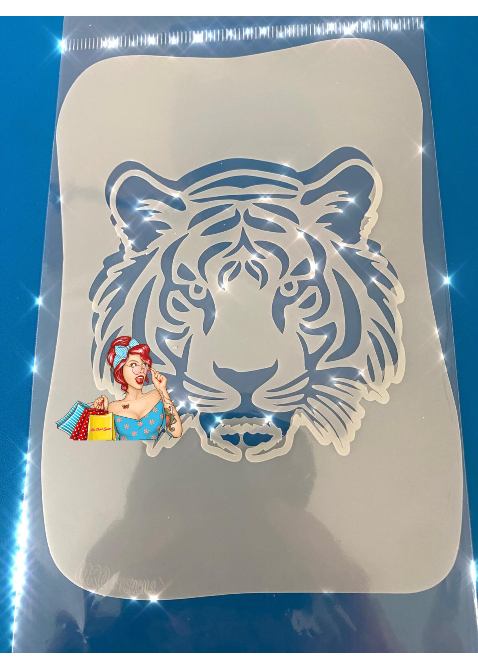 MRQ - Stencils Tijger Airbrush Tattoo Stencil Small