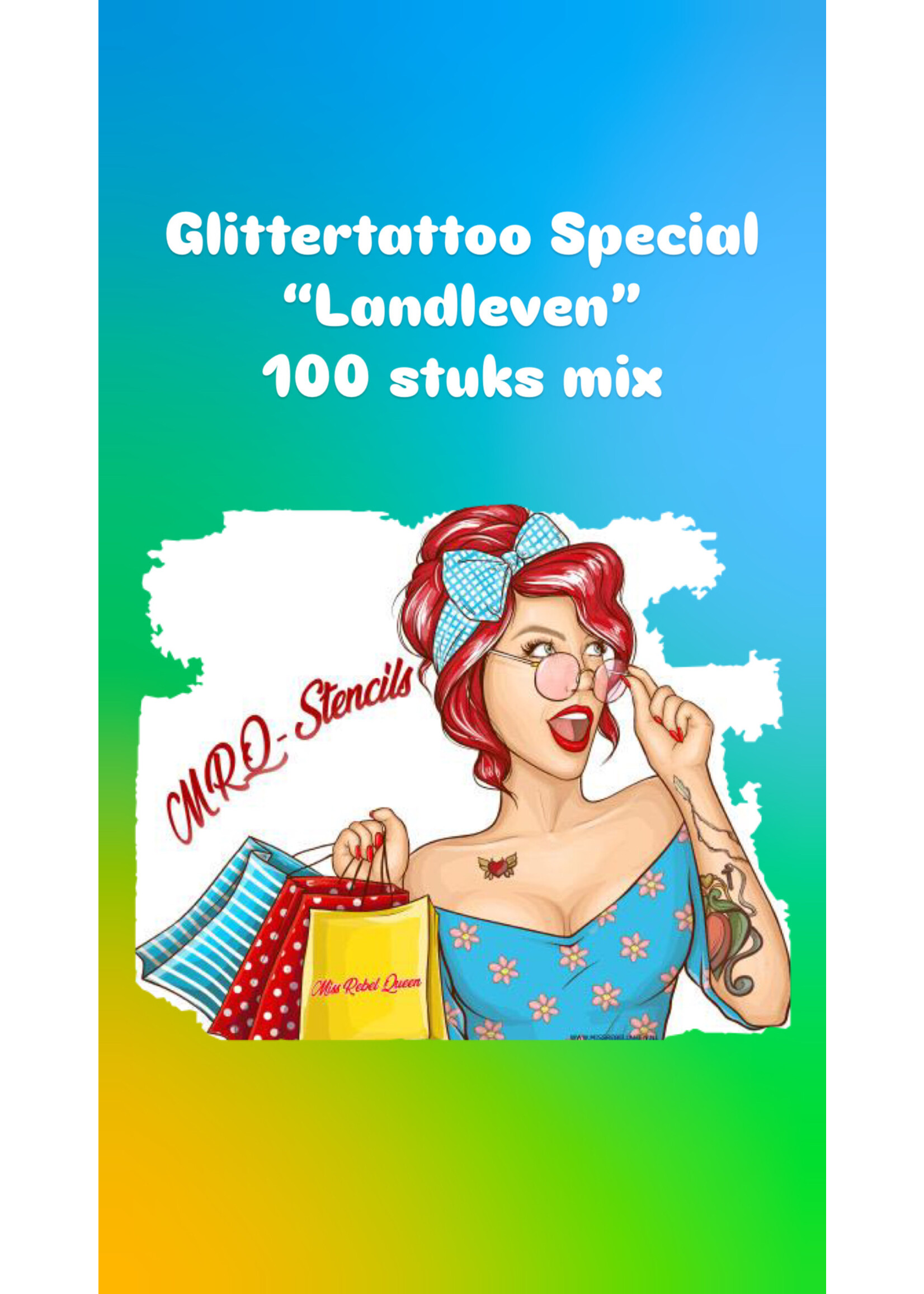MRQ by Miss Rebel Queen Glittertattoo Special Mix Landleven x 100 stuks