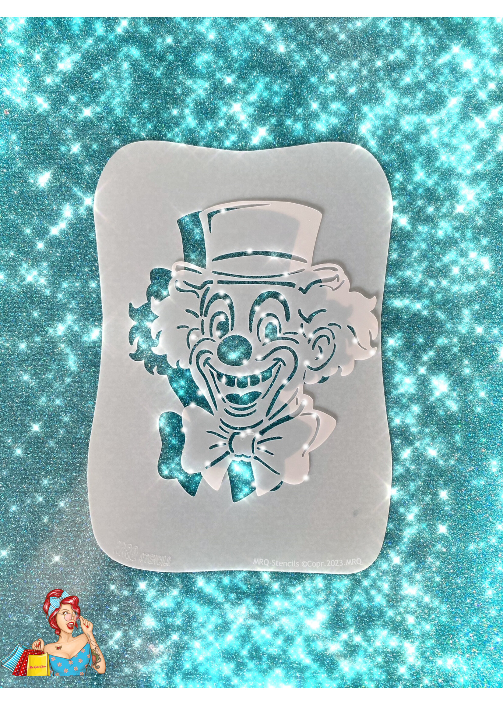 MRQ - Stencils Clown Airbrush Tattoo Stencil Small
