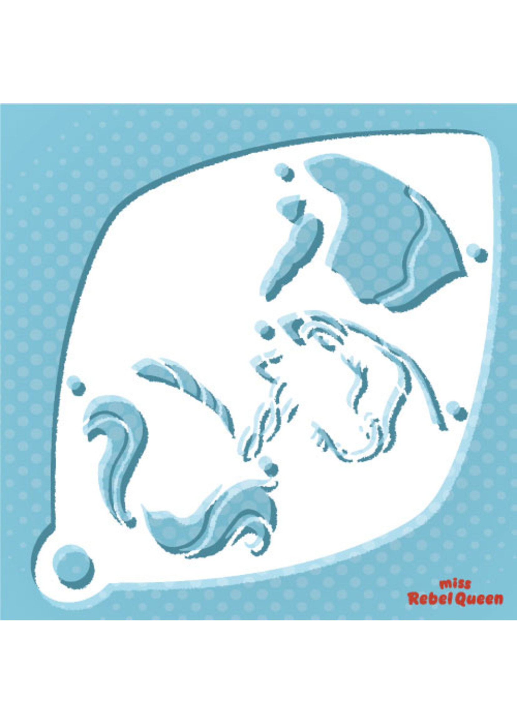 MRQ - Stencils Unique the Unicorn 3steps Large Facepaint Stencil