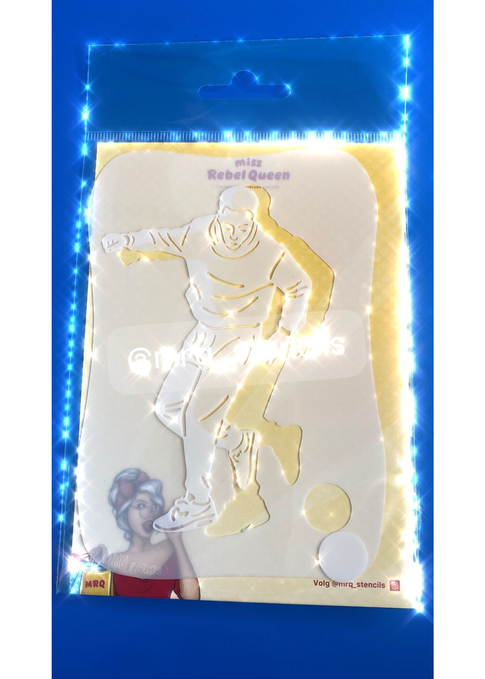 MRQ - Stencils Voetballer Airbrush Tattoo Stencil Small