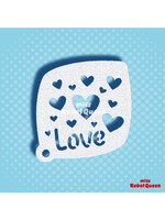 MRQ - Stencils Hearts and Love Small Schmink Stencil